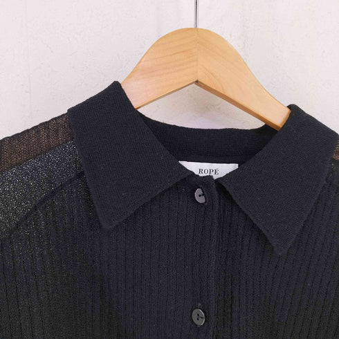 ロペ ROPE 洗える シアークロップドポロニット レディース